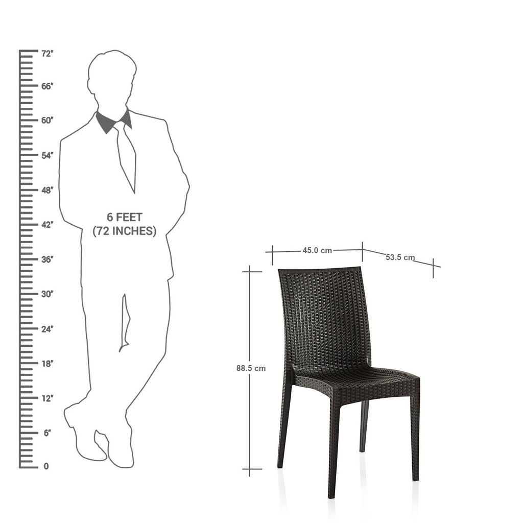 Varmora Designer Chair Set of 2 (Club - Black) | HOMEGENIC.