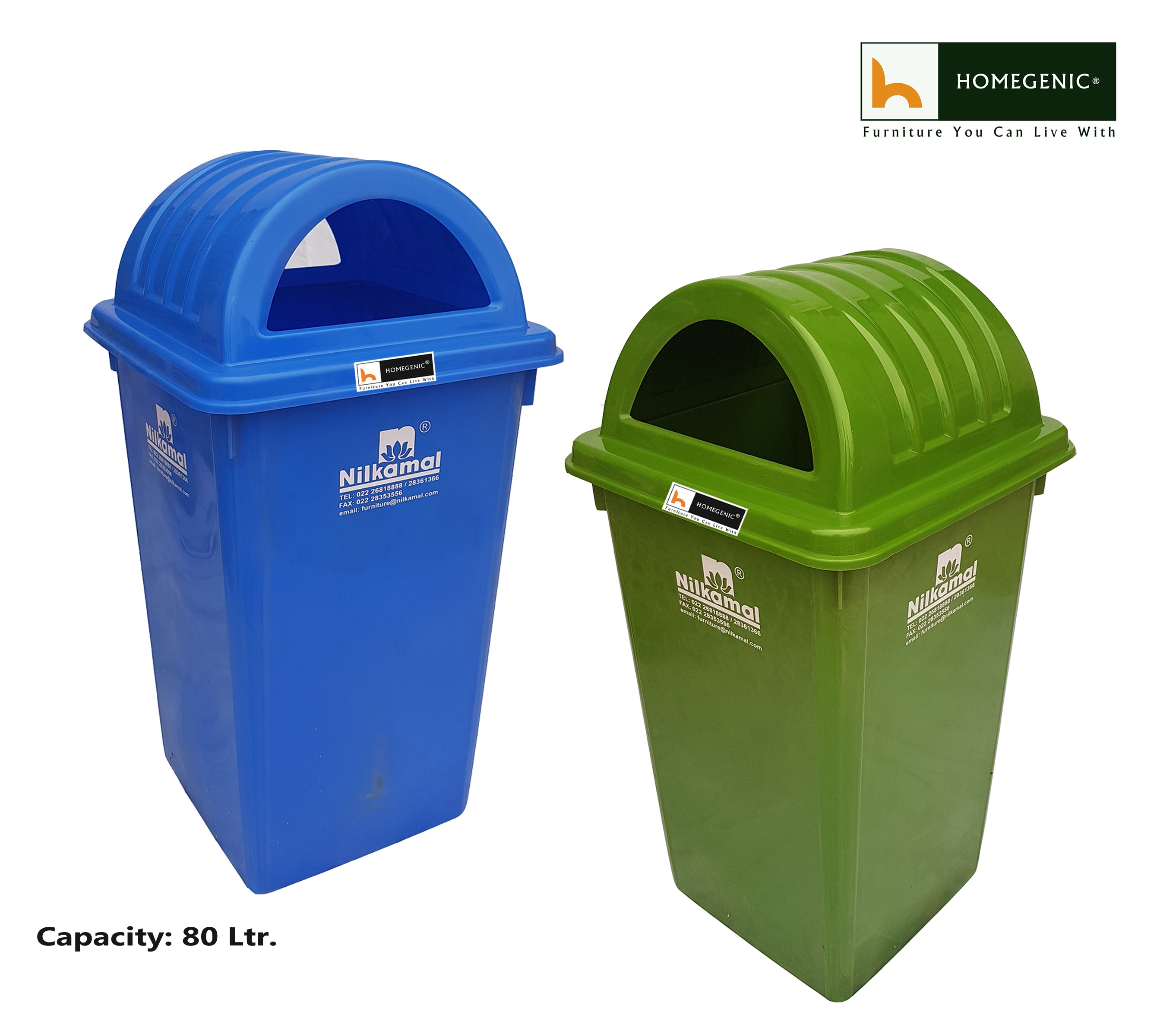 Nilkamal Dustbin 80 Ltr Swachh Bharat Mission Collection HOMEGENIC