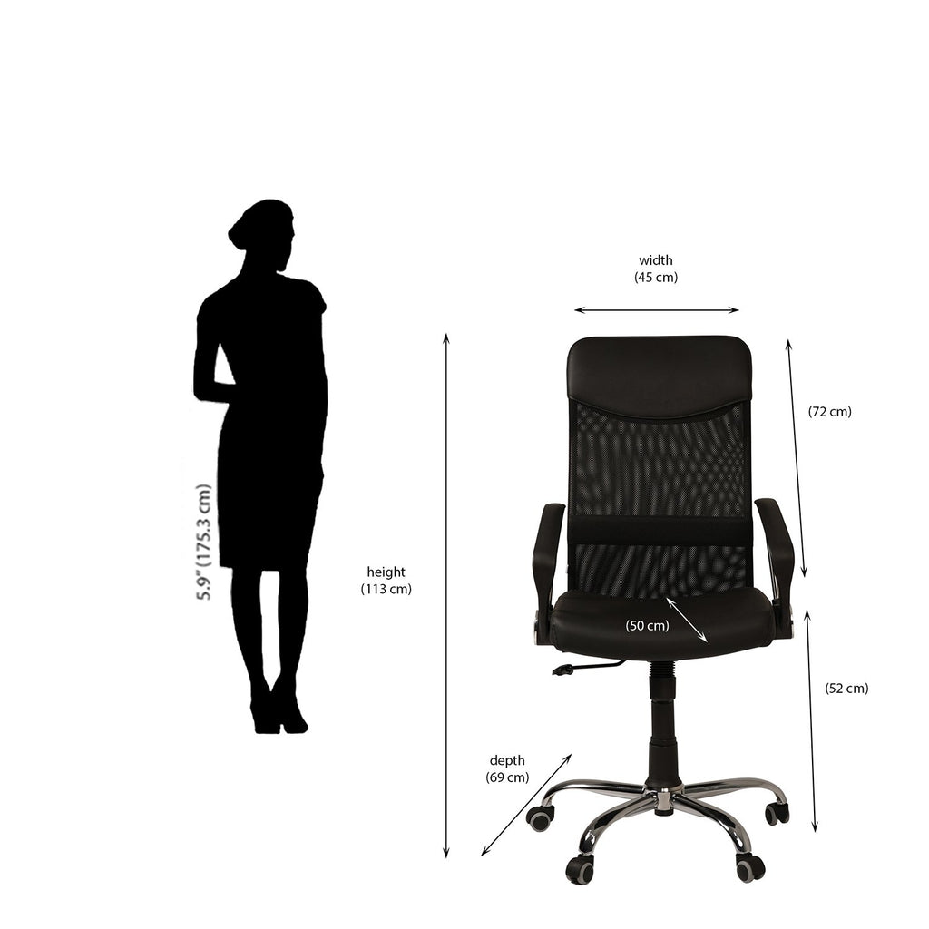 Nilkamal Acqua High Back Mesh Office Chair | HOMEGENIC.