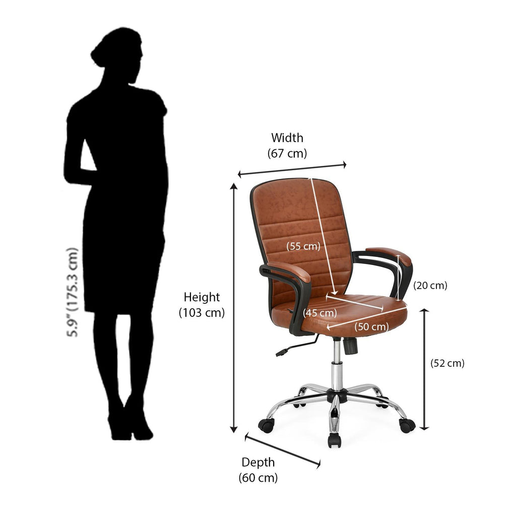 Nilkamal Aries Mid Back Office Chair | HOMEGENIC.