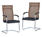 Homegenic S Type Cantilever Mesh Office Visitor Chairs (Stainless Steel) | HOMEGENIC.