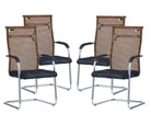 Homegenic S Type Cantilever Mesh Office Visitor Chairs (Stainless Steel) | HOMEGENIC.