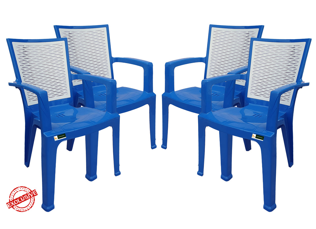 Homegenic River Plastic High Back Chair (Super Glossy Finish) | HOMEGENIC.