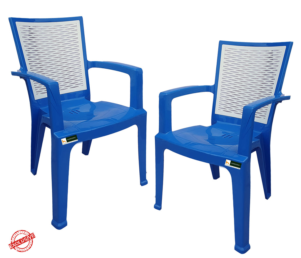 Homegenic River Plastic High Back Chair (Super Glossy Finish) | HOMEGENIC.