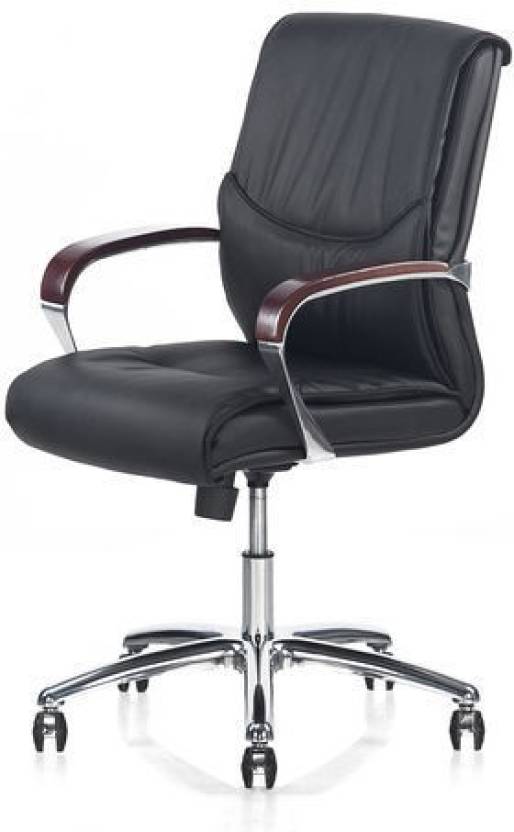 Nilkamal Boss Admiral Mid Back Office Chair (Black) | HOMEGENIC.