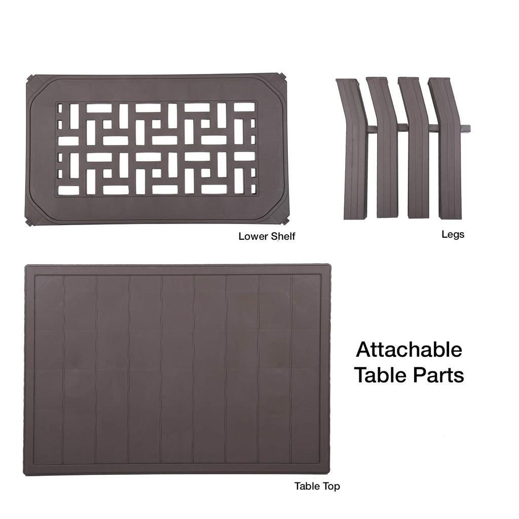 Varmora Texas Coffee Table Set (1+4) Black | HOMEGENIC.