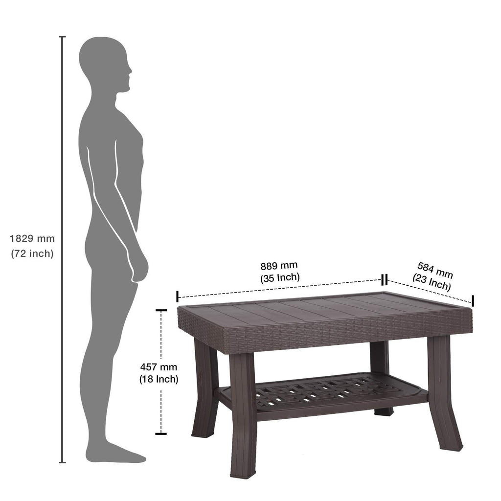 Varmora Texas Coffee Table Set (1+4) Black | HOMEGENIC.