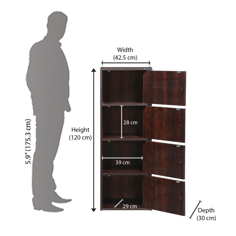 Nikamal Cary Book Case (Wenge) | HOMEGENIC.