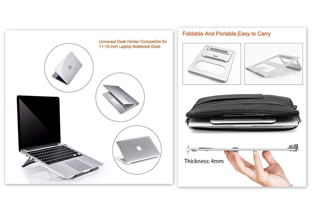 Homegenic Air Vented Multi-Function Folding Portable Table Stand for Laptops (13" to 15" Laptop) | HOMEGENIC.