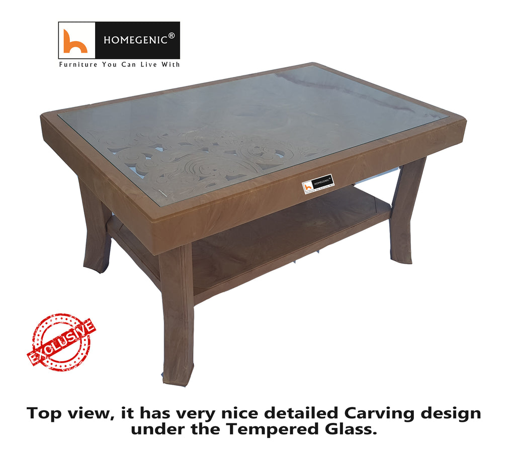 Nilkamal Rogue Coffee Table with Tempered Glass | HOMEGENIC.