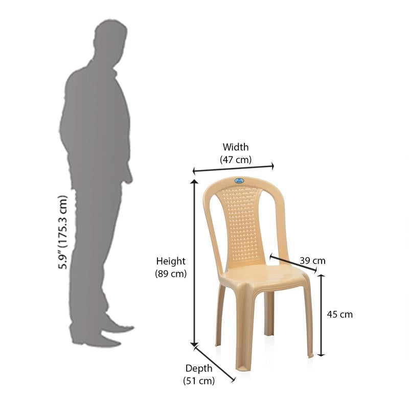 Nilkamal CHR 4002 Armless Chair | HOMEGENIC.
