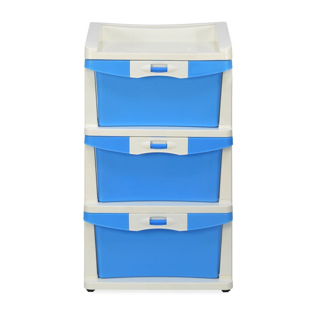 Nilkamal Chester 23 Plastic Free Standing Chest of Drawers (Blue) | HOMEGENIC.