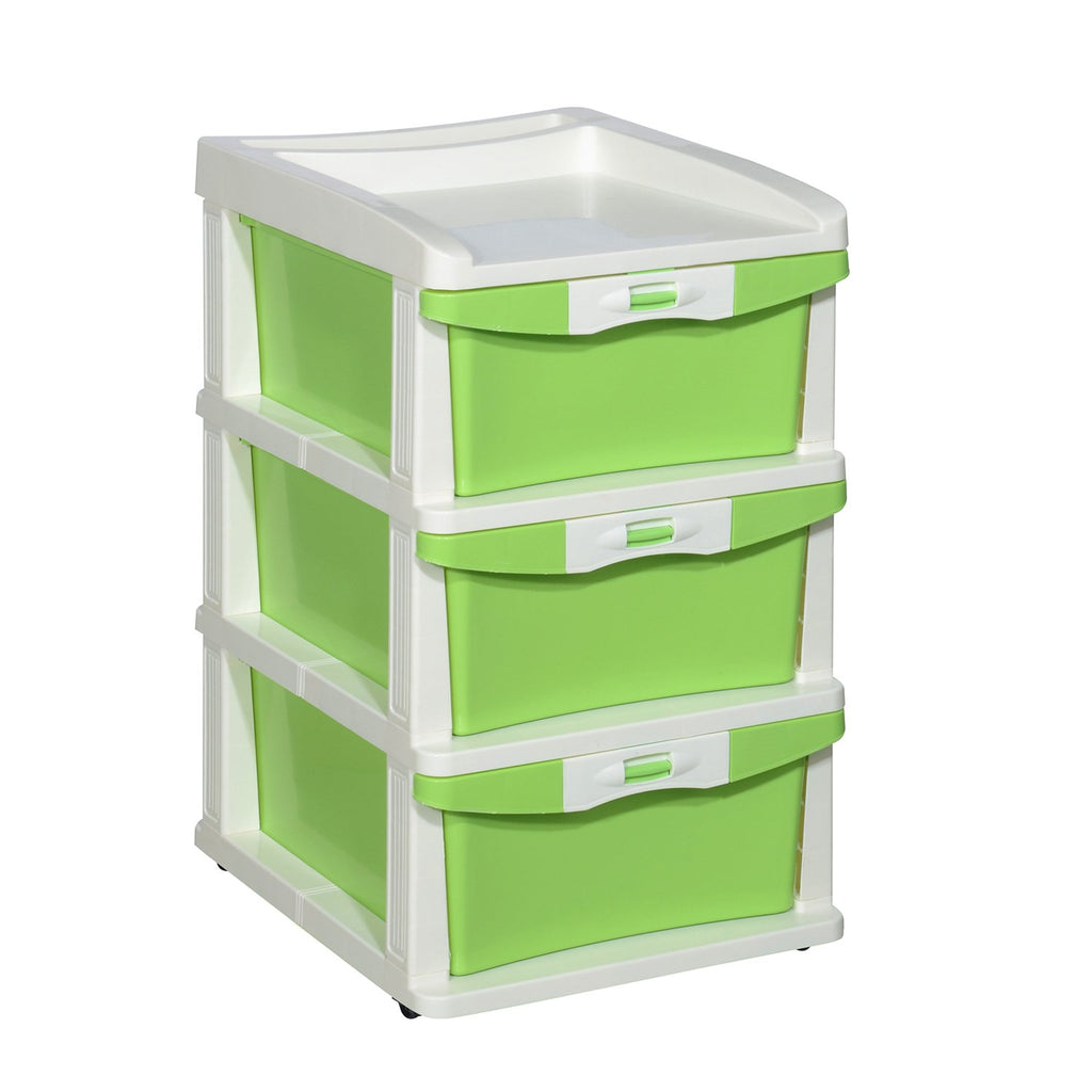 Nilkamal Chester 23 Plastic Free Standing Chest of Drawers (Pastel Green) | HOMEGENIC.