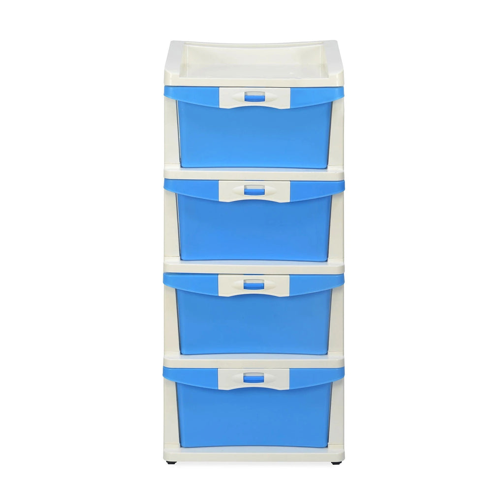 Nilkamal Chester 24 Plastic Free Standing Chest of Drawers (Blue) | HOMEGENIC.