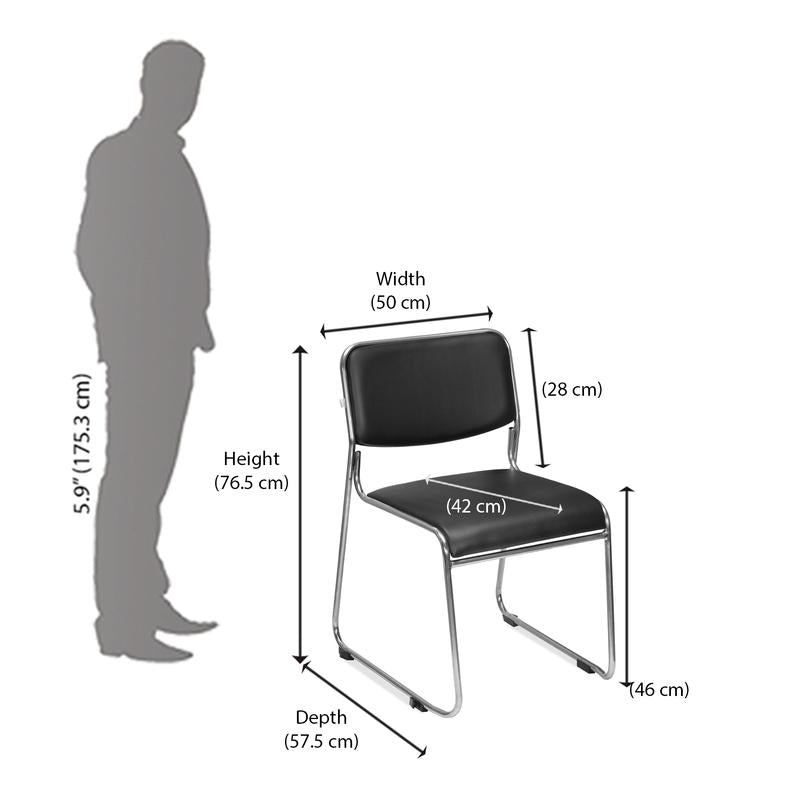 Nilkamal Contract 01 Without Arm Visitor Chair | HOMEGENIC.