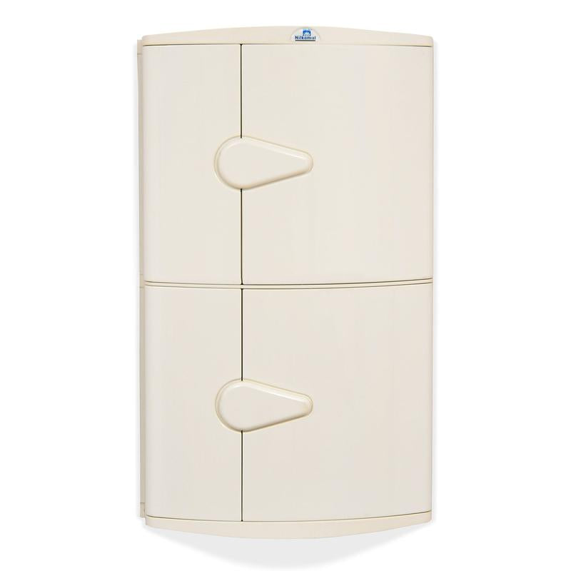 Nilkamal Blooms Plastic Wall Mount 2 Door Corner Cabinet | HOMEGENIC.