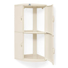 Nilkamal Blooms Plastic Wall Mount 2 Door Corner Cabinet | HOMEGENIC.