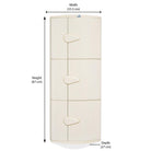 Nilkamal Blooms Plastic Wall Mount 3 Door Corner Cabinet | HOMEGENIC.