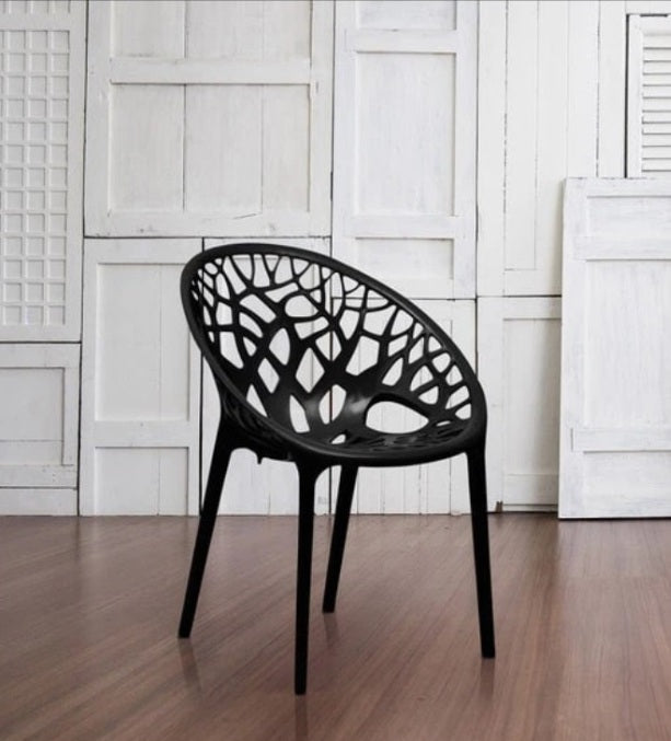 Nilkamal Crystal PP Chairs (Black Color) | HOMEGENIC.