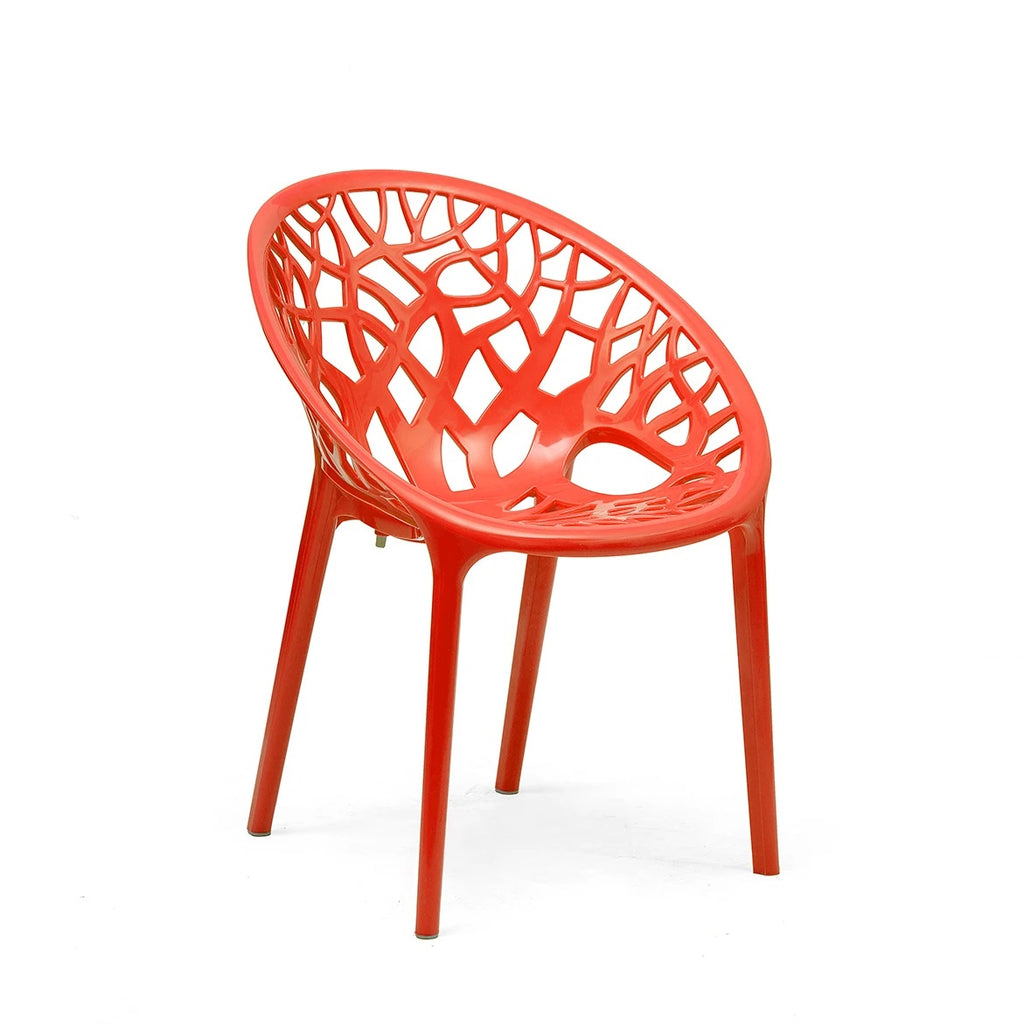 Nilkamal Crystal PP Chairs (Red Color) | HOMEGENIC.