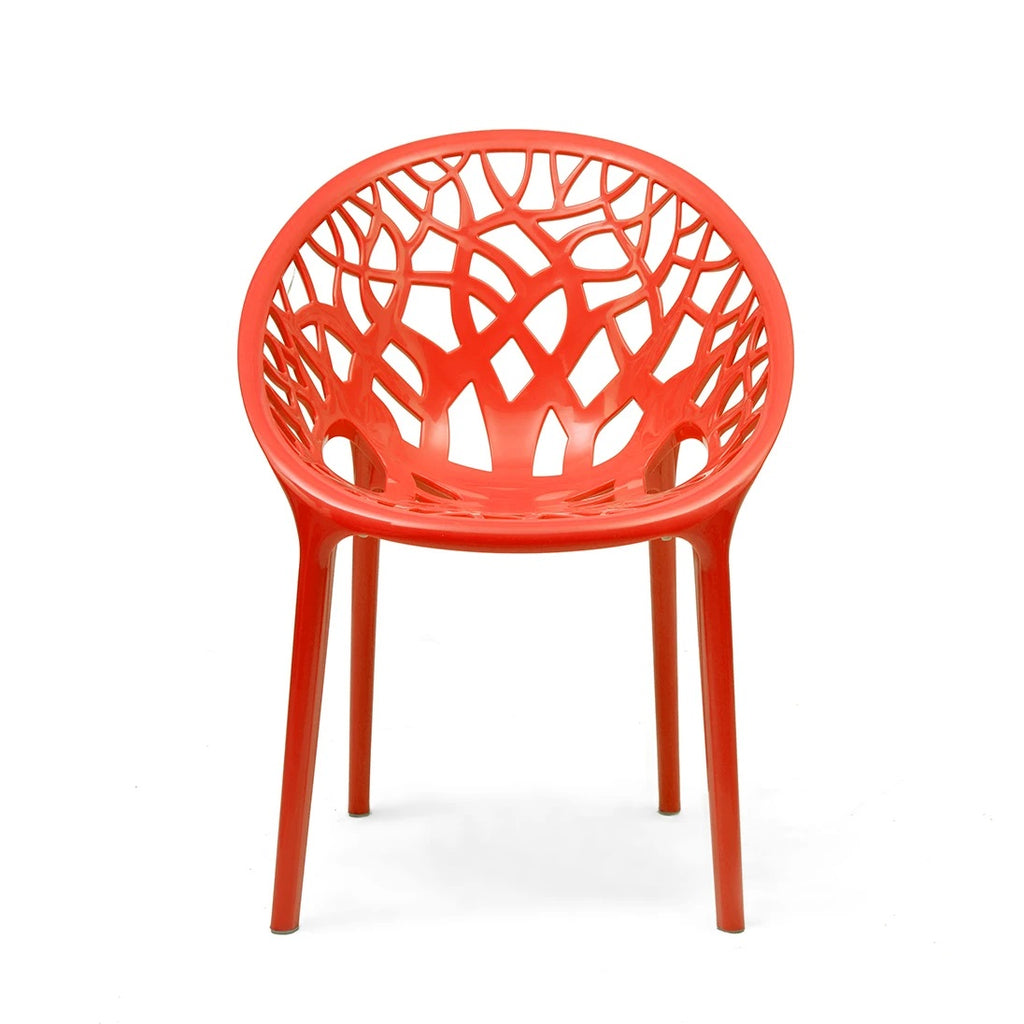 Nilkamal Crystal PP Chairs (Red Color) | HOMEGENIC.