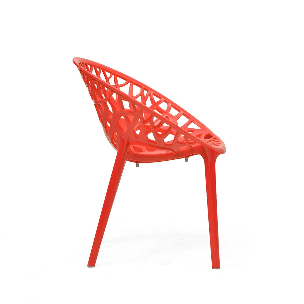 Nilkamal Crystal PP Chairs (Red Color) | HOMEGENIC.