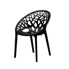 Nilkamal Crystal PP Chairs (Black Color) | HOMEGENIC.