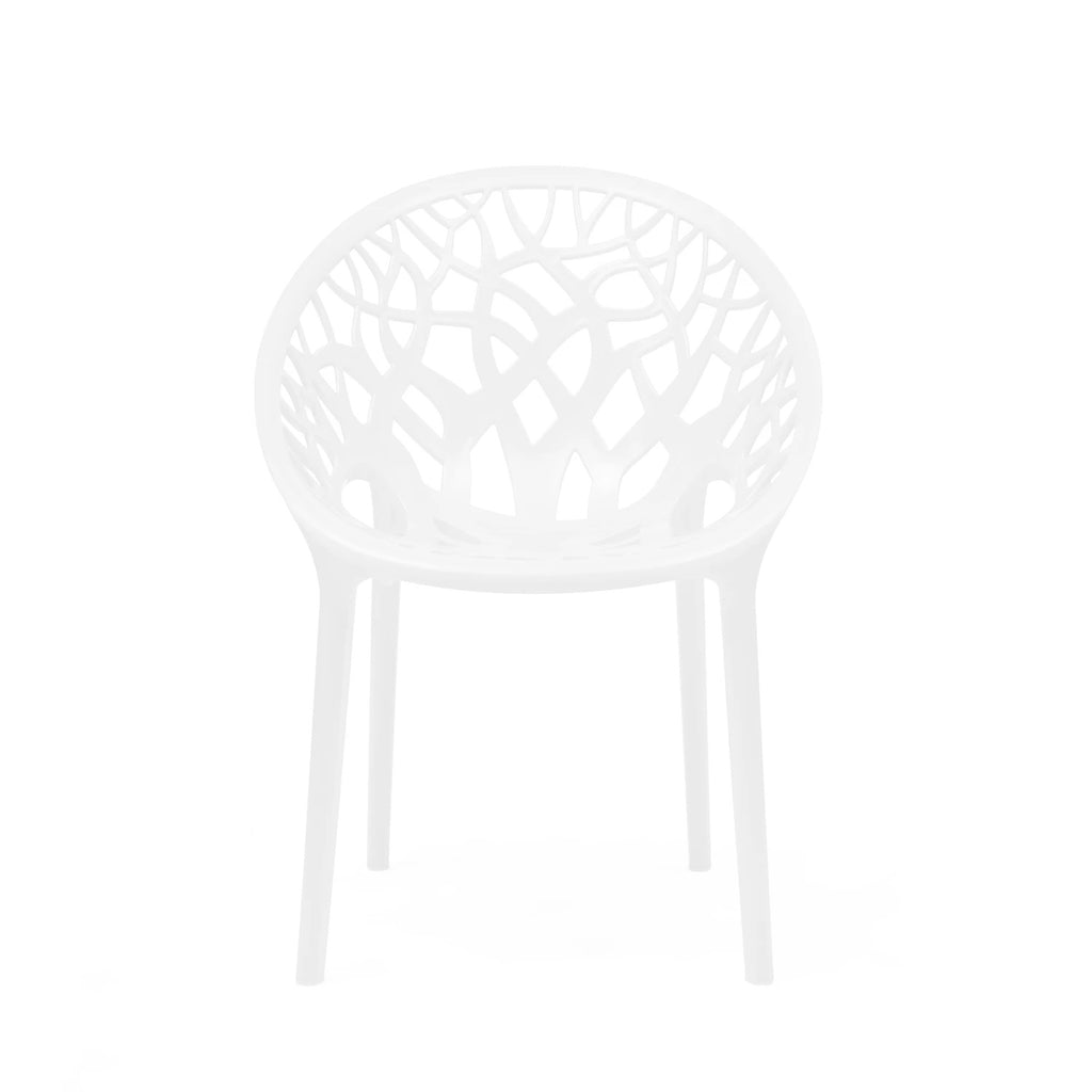 Nilkamal Crystal PP Chairs (White Color) | HOMEGENIC.