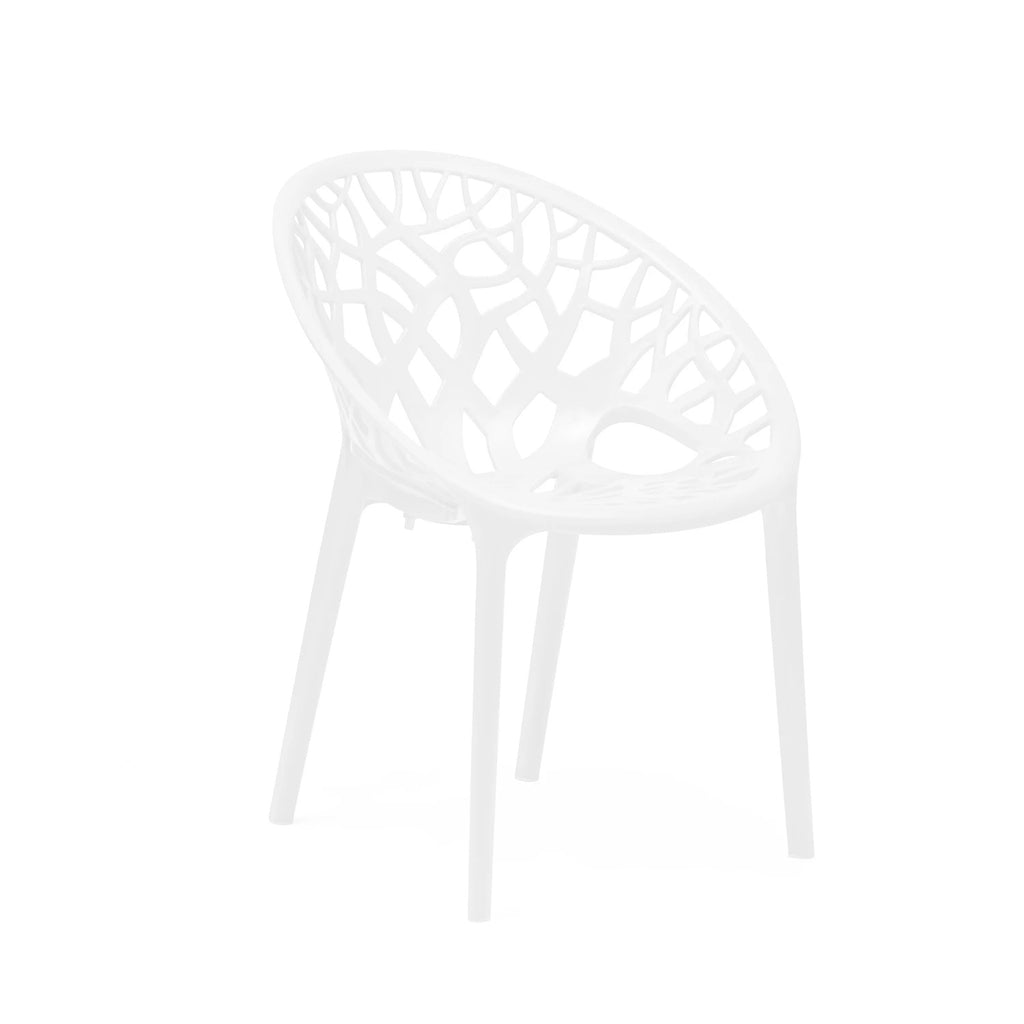 Nilkamal Crystal PP Chairs (White Color) | HOMEGENIC.