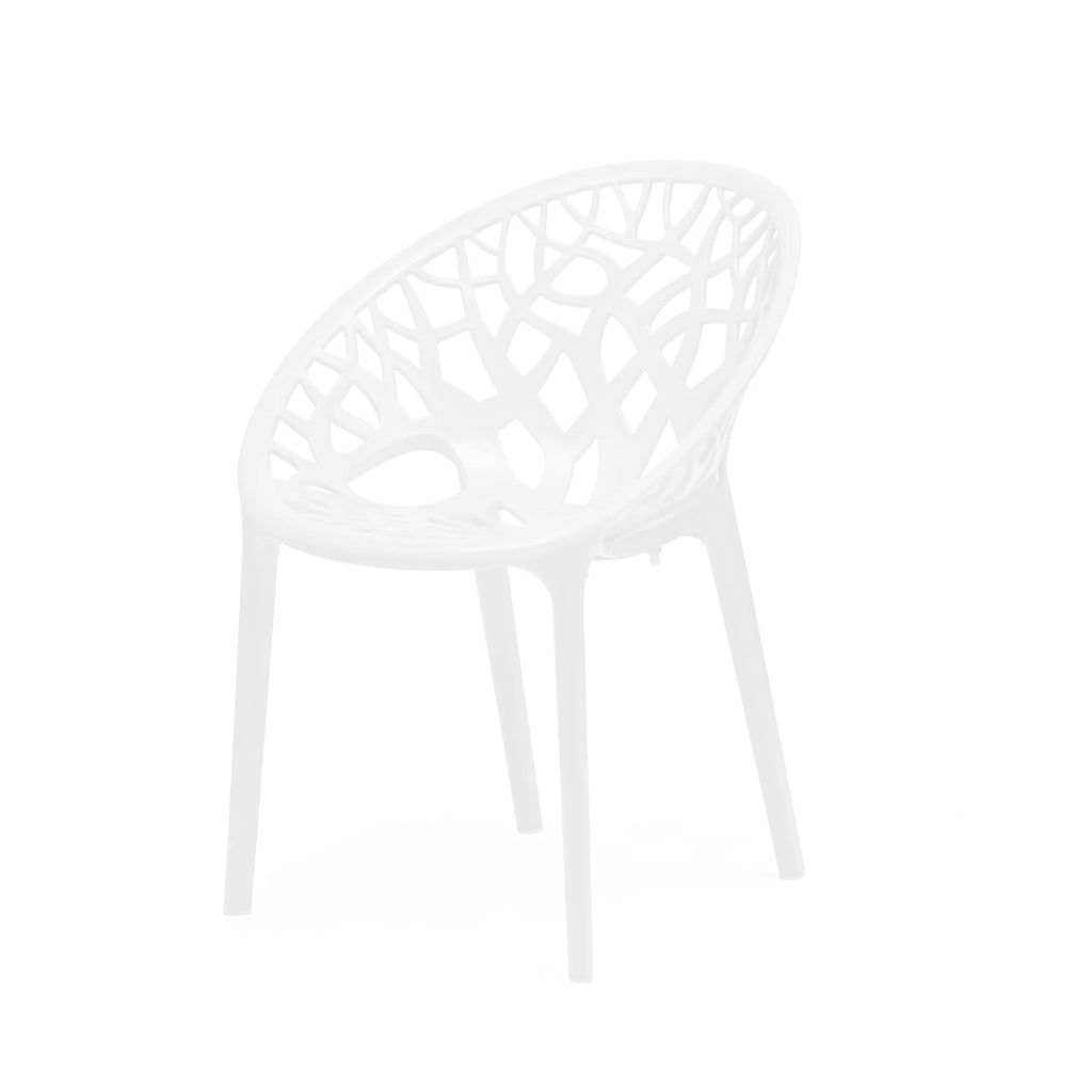 Nilkamal Crystal PP Chairs (White Color) | HOMEGENIC.