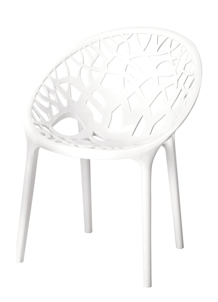 Nilkamal Crystal PP Chairs (White Color) | HOMEGENIC.