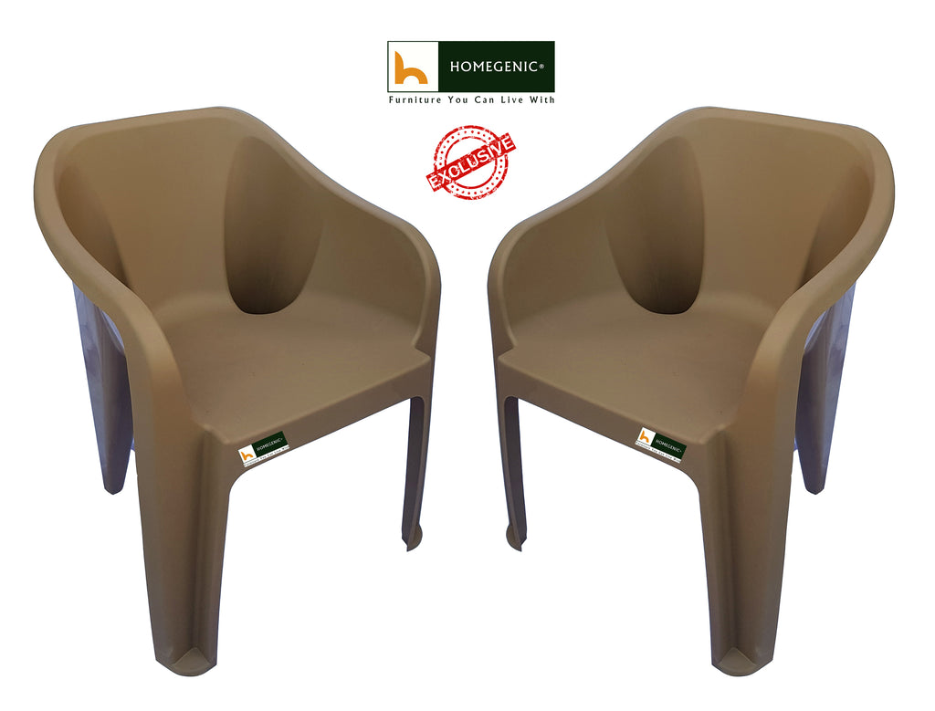 Eeezy Futura Plastic Chairs Matte Finish European Design | HOMEGENIC.