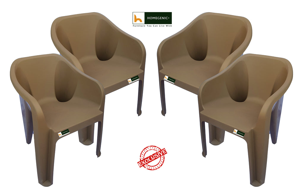Eeezy Futura Plastic Chairs Matte Finish European Design | HOMEGENIC.