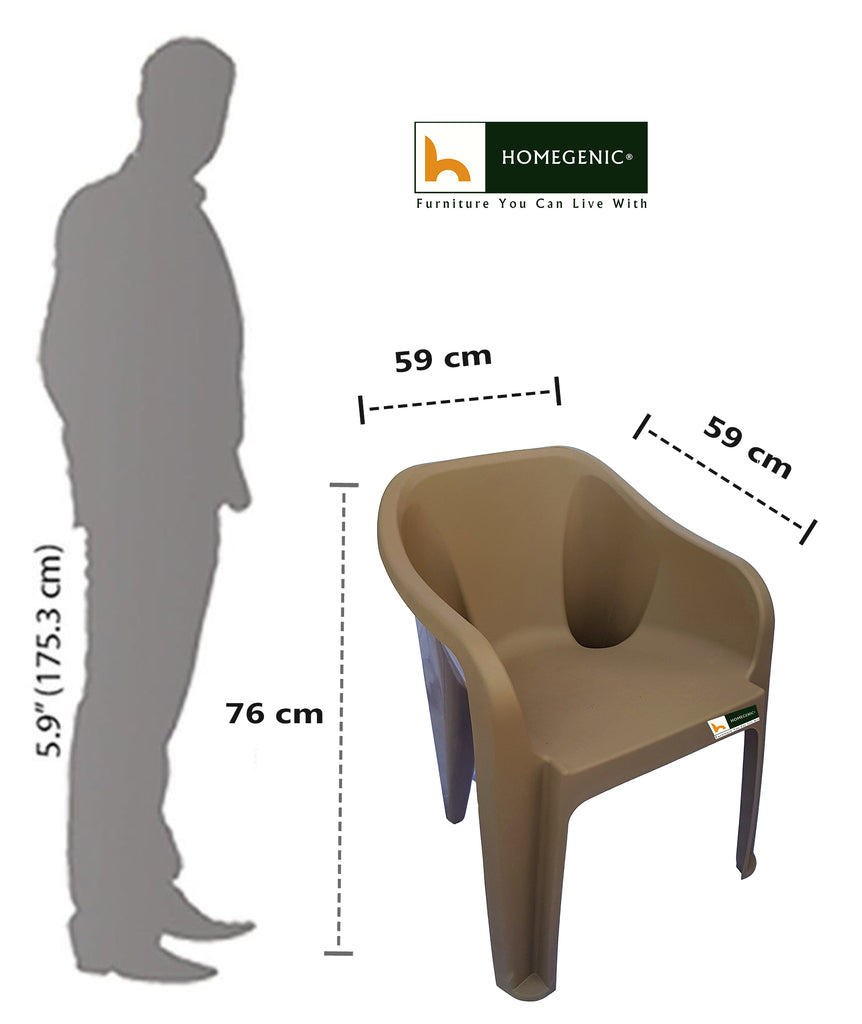 Eeezy Futura Plastic Chairs Matte Finish European Design | HOMEGENIC.
