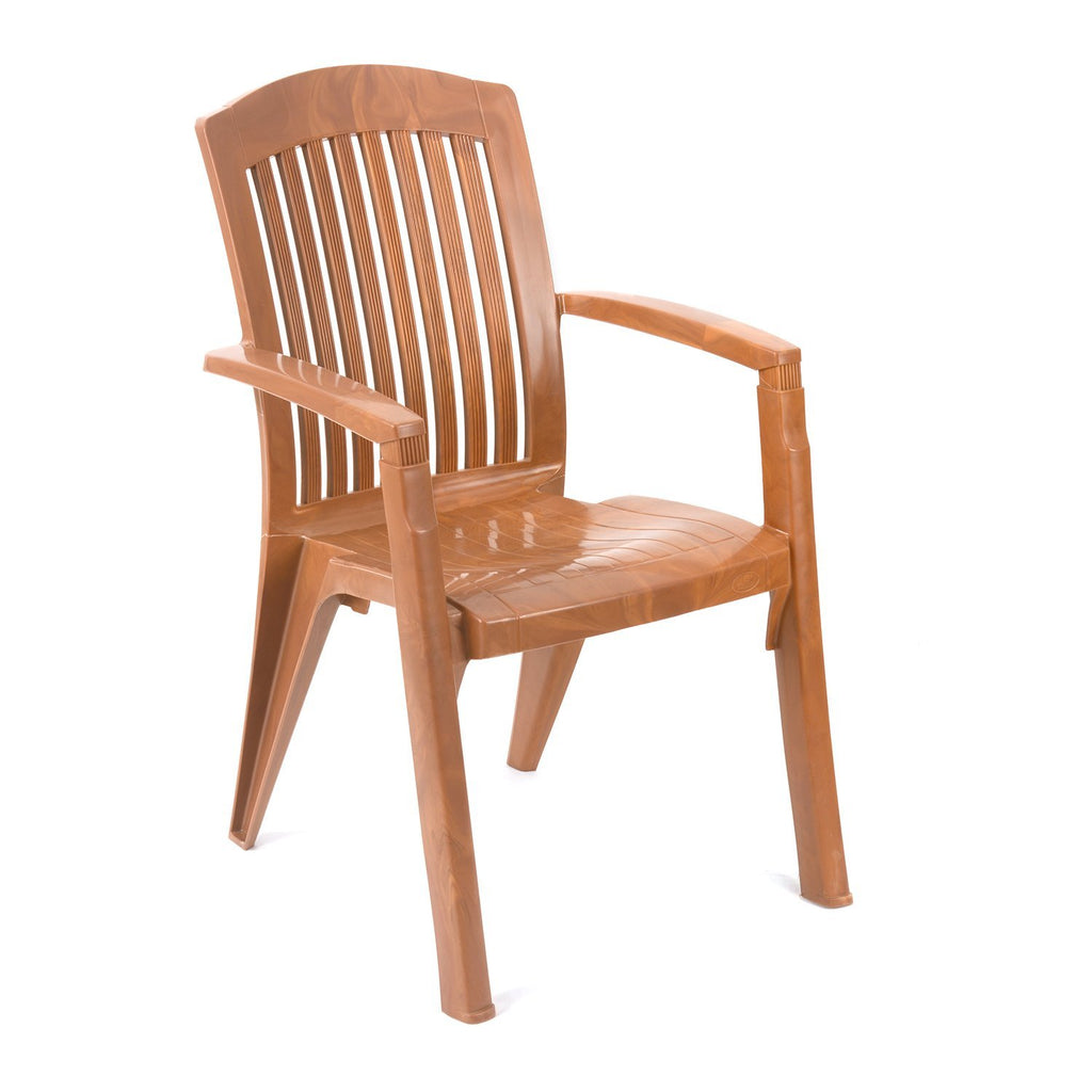 Nilkamal Heritage Premium High Back Chair (Pearwood) | HOMEGENIC.