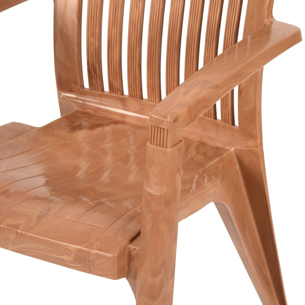 Nilkamal Heritage Premium High Back Chair (Pearwood) | HOMEGENIC.