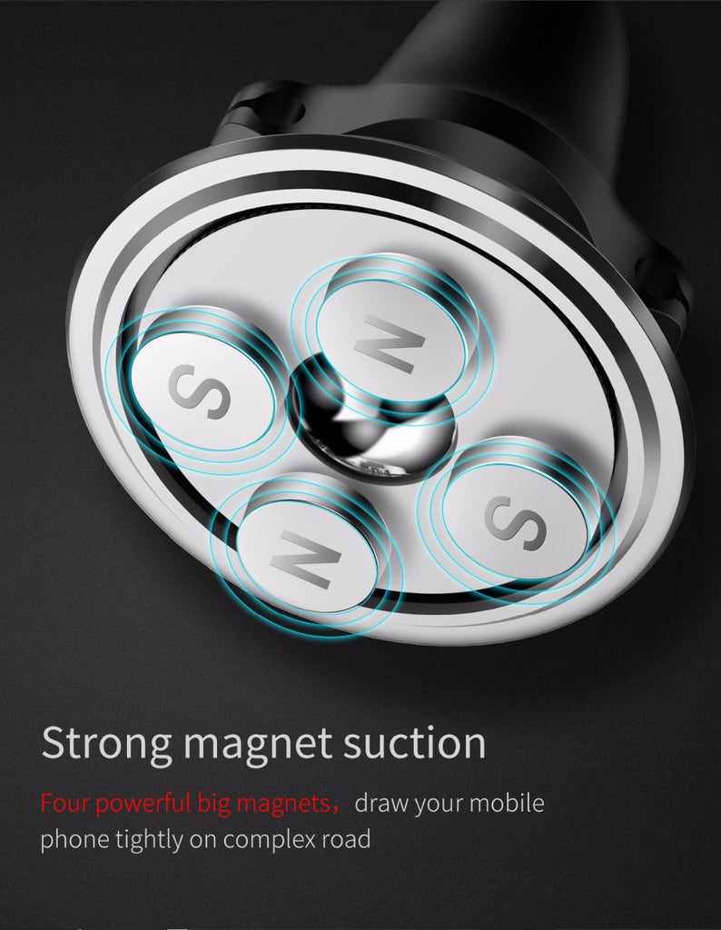 Baseus Magnetic Car Mobile holder with cable clip 360 Rotate | HOMEGENIC.