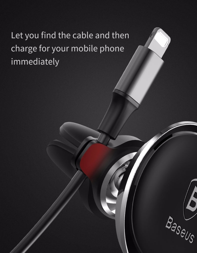 Baseus Magnetic Car Mobile holder with cable clip 360 Rotate | HOMEGENIC.