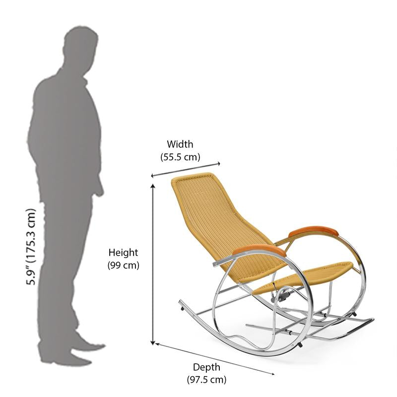 Nilkamal Wegner Rocking Chair for Home and Garden | HOMEGENIC.