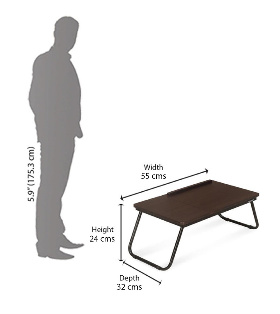 Nilkamal Inspiron Portable Laptop Table - Walnut | HOMEGENIC.