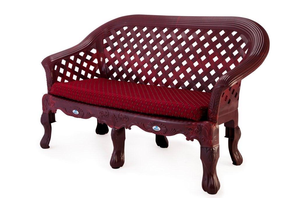Nilkamal Luxura Sofa Set with cushions (Rose wood color) | HOMEGENIC.