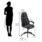 Nilkamal Luzo High Back Office Chair (Black) | HOMEGENIC.