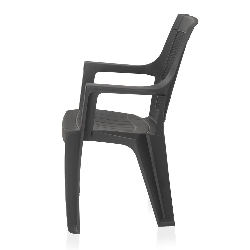 Nilkamal Mystique High Back Chair with Arm (Charcoal Grey) | HOMEGENIC.