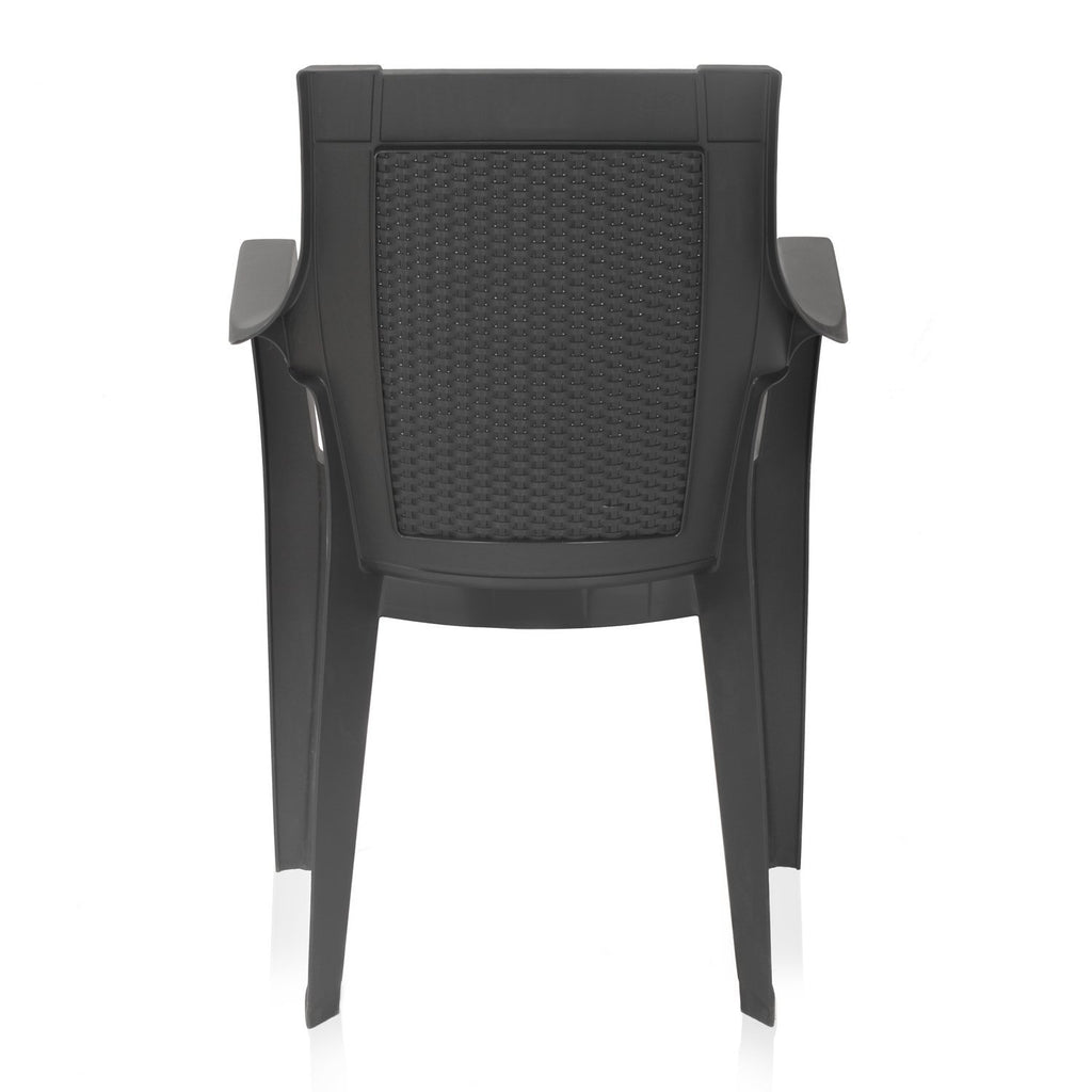 Nilkamal Mystique High Back Chair with Arm (Charcoal Grey) | HOMEGENIC.