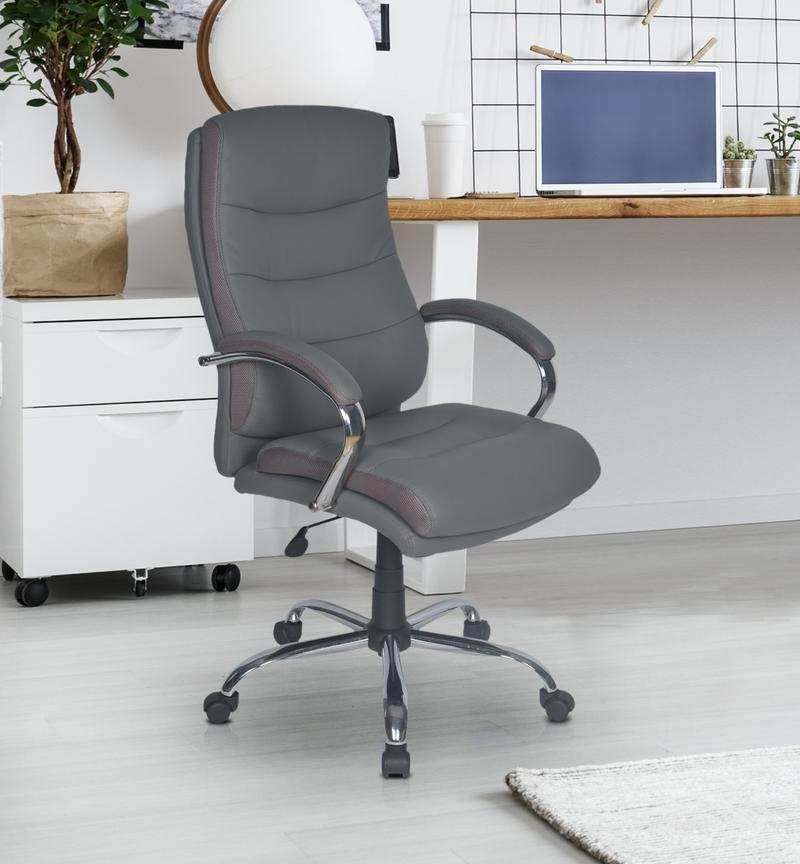 Nilkamal Neal High Back Office Chair (Grey) with Laptop Stand Complimentary | HOMEGENIC.