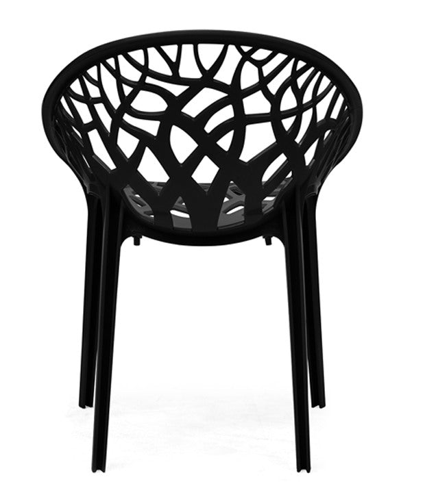 Nilkamal Crystal PP Chairs (Black Color) | HOMEGENIC.