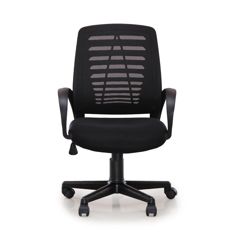 Nilkamal Elantra Mid Back Chair (Black) | HOMEGENIC.