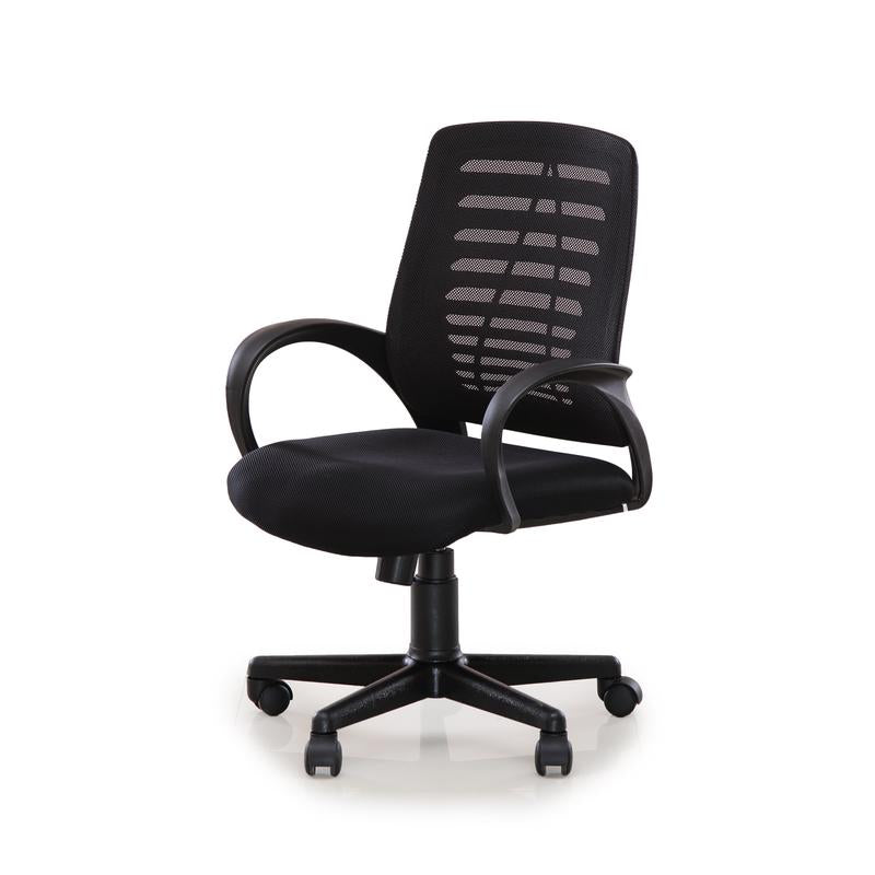 Nilkamal Elantra Mid Back Chair (Black) | HOMEGENIC.