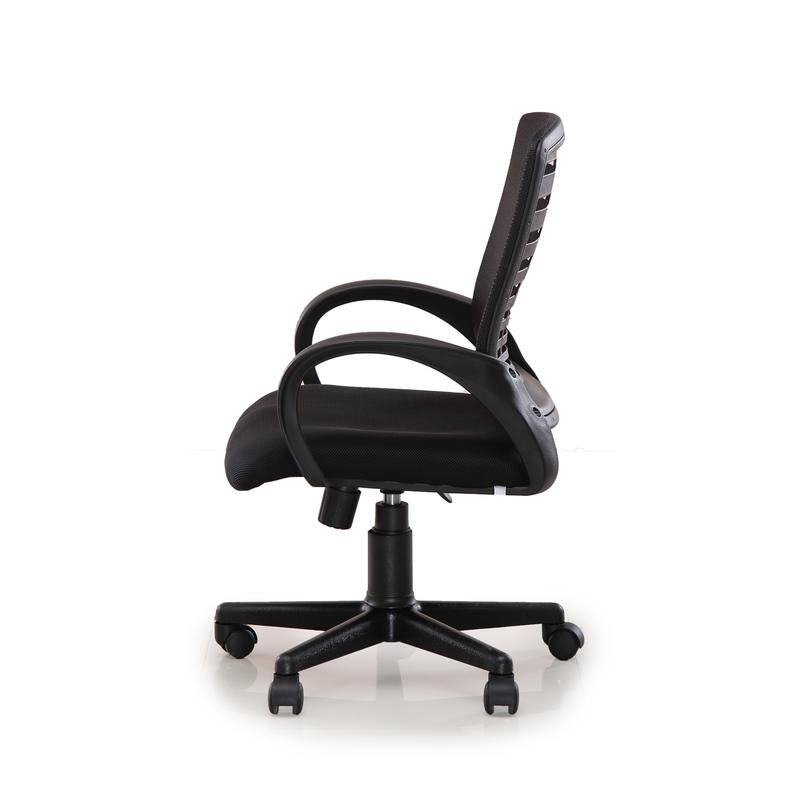 Nilkamal Elantra Mid Back Chair (Black) | HOMEGENIC.