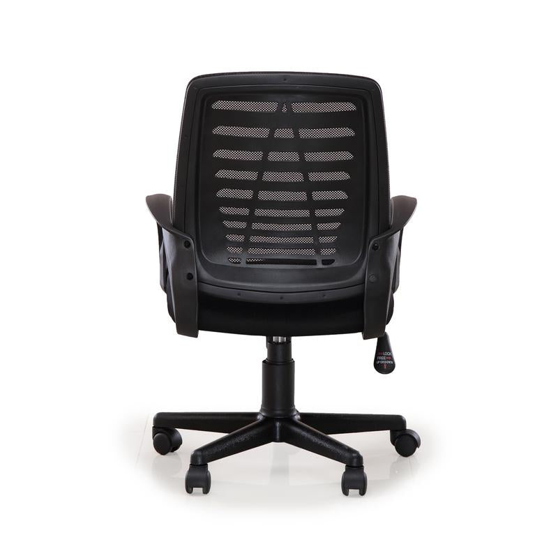 Nilkamal Elantra Mid Back Chair (Black) | HOMEGENIC.